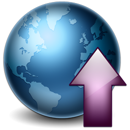 Earth Upload Icon 256x256 png